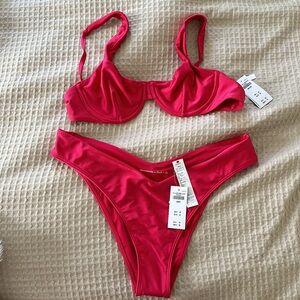 Abercrombie Bikini - Underwire Top (M) and Cheeky Bottoms (L)